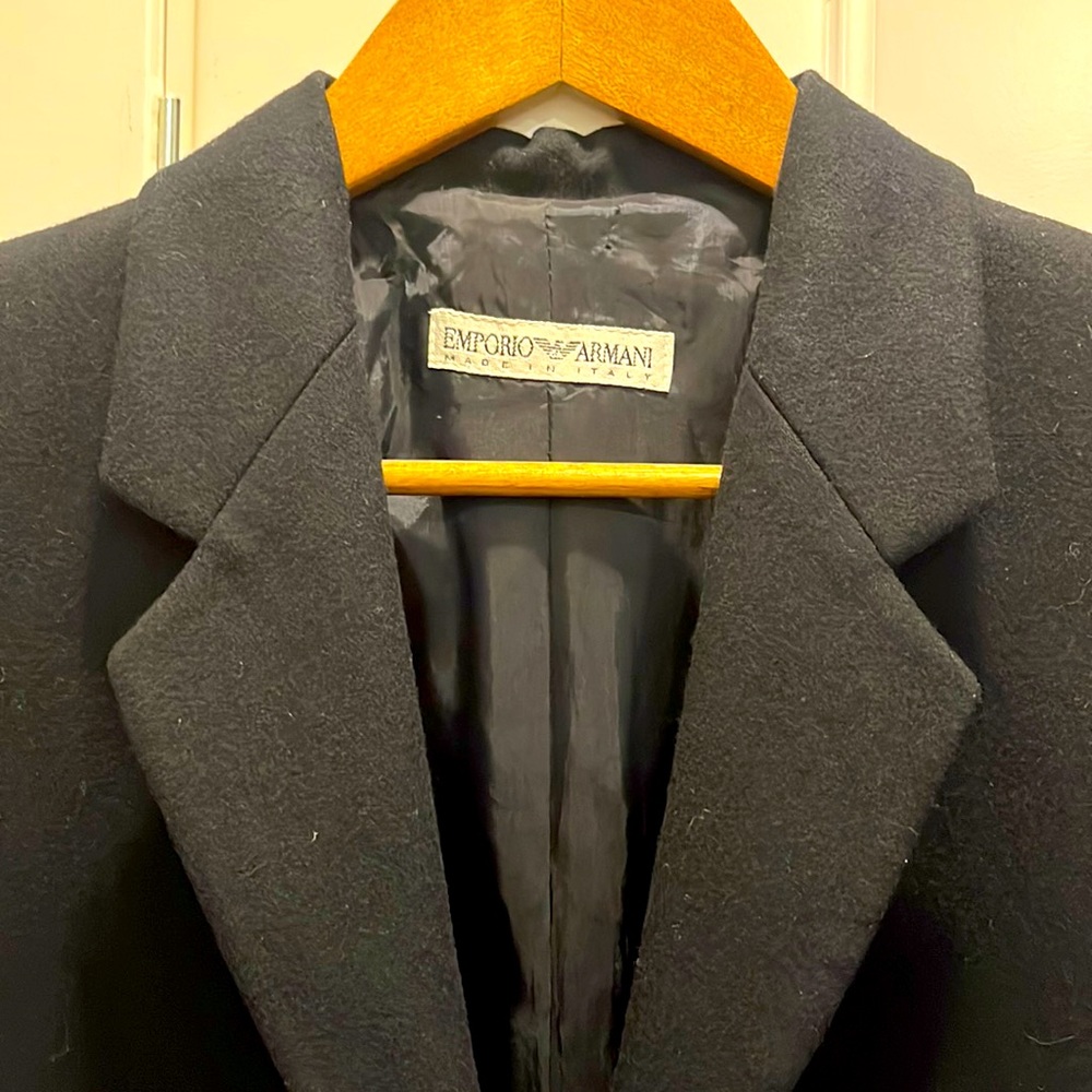 Emporio Armani virgin wool coat Sz40 UNIQUE vintage!Excellent condition!
